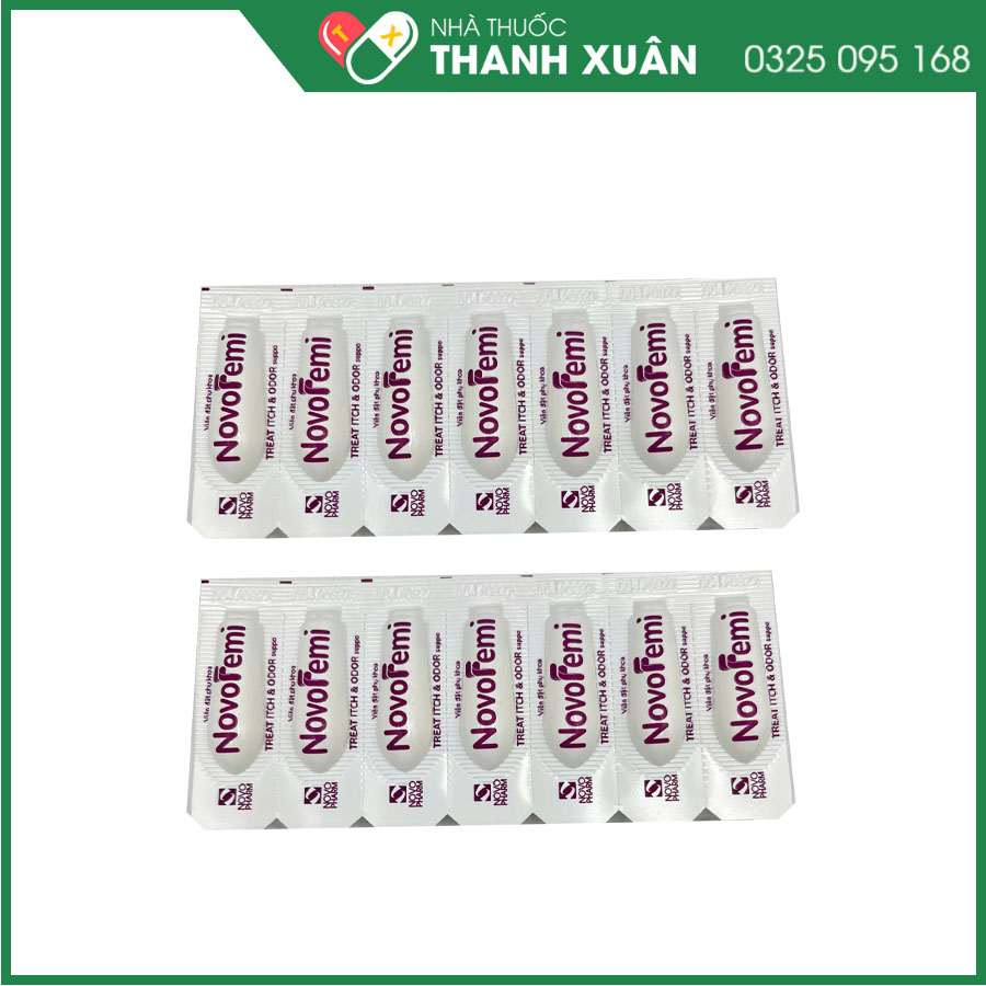 NovoFemi treat itch &amp; odor suppo giảm ngứa rát âm đạo